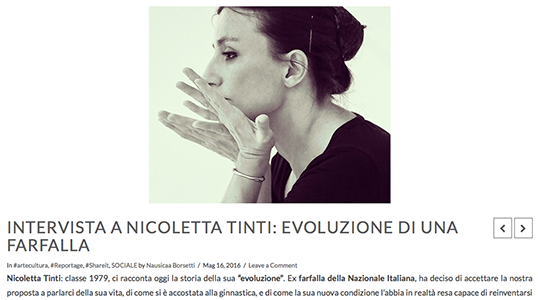 Intervista a Nicoletta tinti: evoluzione di una farfalla